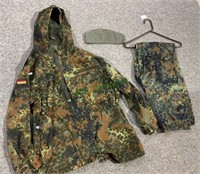 Vintage German camouflage hooded jacket and