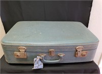 Vintage Small Blue Suitcase