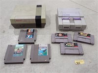 Nintendo & Super Nintendo Control Deck & Games