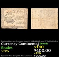 Continental Currency September 26th, 1778 $50 Fr-C