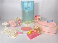VTG Mattel Barbie Bathroom Set & Accessories