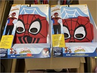 2 Spiderman dressup kit 3t-4t LS top, mask, shield