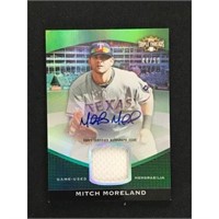 2011 Topps Mitch Moreland Auto Jersey Card 44/50