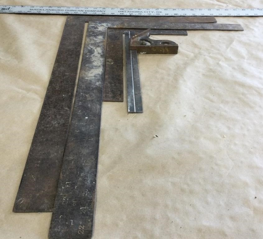 Square lot w/ metal 72 in yard stick