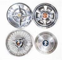 Set Of 4 Assorted Vintage Wheel Covers