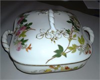 Porcelain Handled Tureen - approx 8-10" square