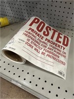 SMALL ROLL OF POSTED SIGNS