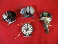 Fishing Reels: 1 Fly, 3 Spin Casting 4pc lot