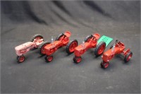 4 - Plastic Farmall Tractors