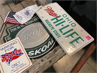 Ohio State Miller beer Skoal signs