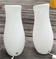 2 - 12" Designer Glass Lamps