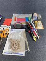 Pencils, pens, scissors, and more desk items