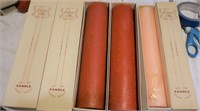 3 Colonel Pillar candles in boxes for one money