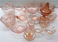 Pink Depression Glass Lot