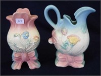 Hull Bowknot small vase & creamer