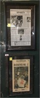 2-PIECE NEWSPAPER CLIPPING LOTS; GRETZKY AND