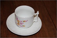 Germany hand painted "a present" teacup saucer
