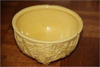 Hand made yellow leaf bowl