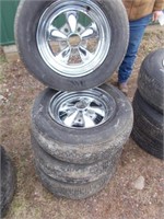 (4) 185-75R-14 Tires w/Alum. Rims