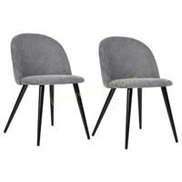 Homy Casa Mid-Century Fabric Chairs (2)