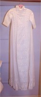 Vintage cotton christening dress, 41" long