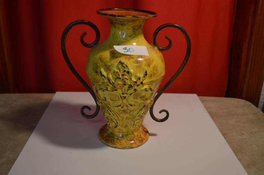 Yellow Metal Vase