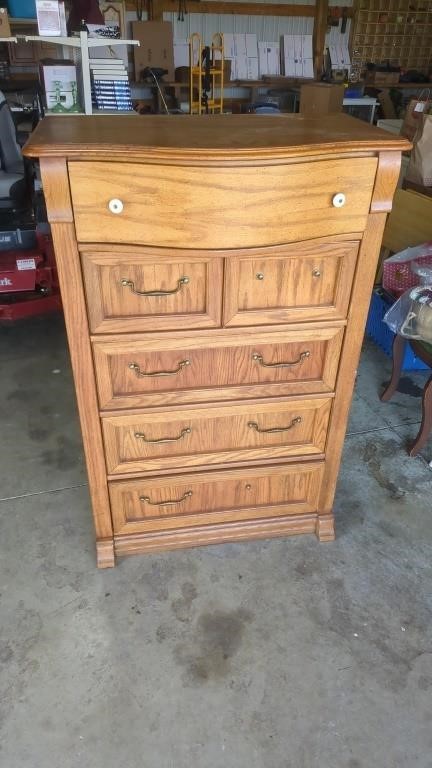 PULASKI CHEST OF DRAWERS 53" TALL X 36" X 21"