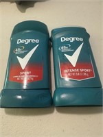 2ct Mens DEGREE Sport Stick Deodorant 1 HAS NO CAP
