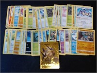 Lot Of 50 Pokemon Cards With Gold Foil