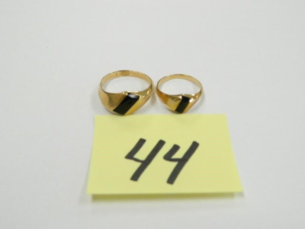 14kt Yellow Gold 9.1gr His and Her Matching Rings