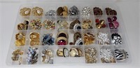 Group of costume jewelry earrings in plastic