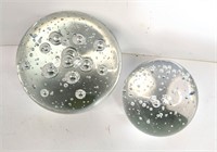 Set of Clear Glass Paperweights