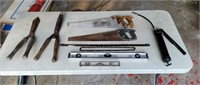 Saws, Trimmers, Grease Gun, Levels