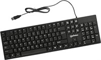 Manhattan Wired Computer Keyboard – Basic Black Ke