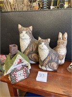 weighted cats and bunny and appliance cover
