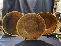 Heavy Large Leather Like Plates w/ Stands