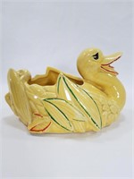 Vintage McCoy Yellow Ceramic Duck Planter