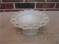 Milk Glass Footed Bowl