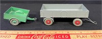 TWO VINTAGE DINKY TOYS CAST METAL TRAILERS