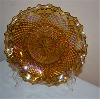 Carnival Glass Diamond pattern dish