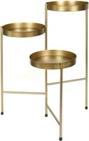 Tri Level Metal Plant Stand Gold