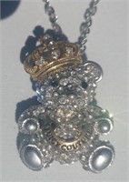 Necklace With Juicy Couture Bejewled Bear pendant