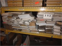 SHELF LOT OF 100'S OF GRILLS & REGISTERS & SOME