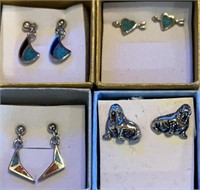 (4) Pair of Pierced Earrings in Gift Boxes
