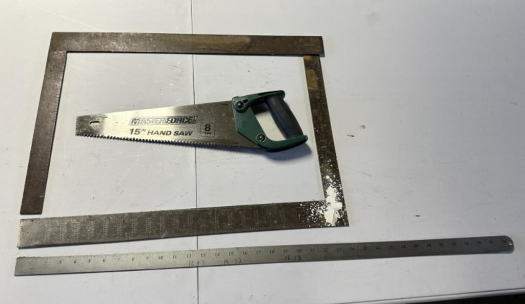 Masterforce 15" hand saw, 2 hand saws and