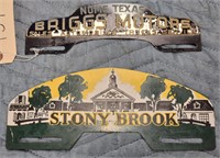 "Briggs Motors" & "Stony Brook" Metal Signs