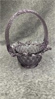 Vintage Fenton Art Glass Purple Basketweave
