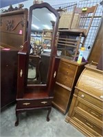 Vintage Jewelry Armoire W/ Mirror And Drawer