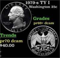 Proof 1979-s TY I Washington Quarter 25c Grades GE