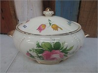 Taylor Smith Taylor Gold Trim Serving Dish & Lid